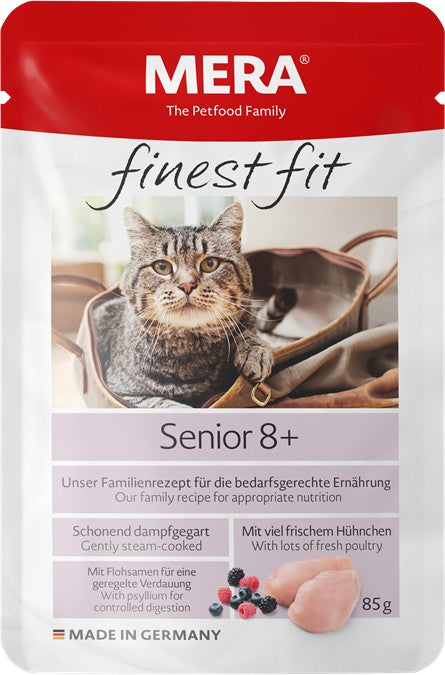 Artikel mit dem Namen MERA Cats finest fit Senior Nassfutter im Shop von zoo.de , dem Onlineshop für nachhaltiges Hundefutter und Katzenfutter.