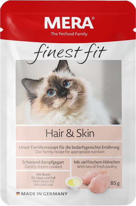 Artikel mit dem Namen MeraCat finest fit Hair & Skin im Shop von zoo.de , dem Onlineshop für nachhaltiges Hundefutter und Katzenfutter.