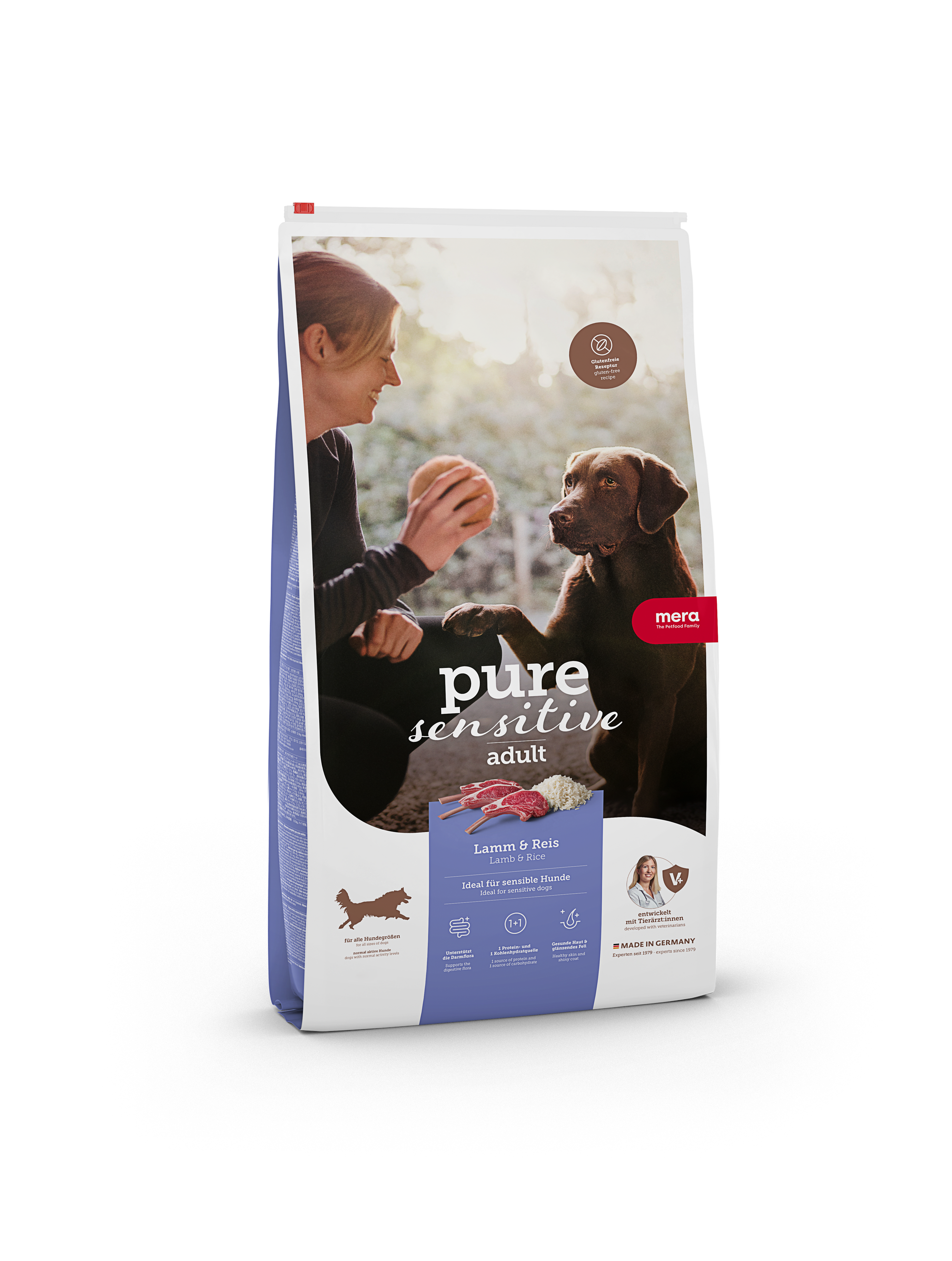 Artikel mit dem Namen Mera Dog Pure Mini Lamm & Reis im Shop von zoo.de , dem Onlineshop für nachhaltiges Hundefutter und Katzenfutter.