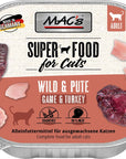Artikel mit dem Namen MAC's Cat Wild & Pute im Shop von zoo.de , dem Onlineshop für nachhaltiges Hundefutter und Katzenfutter.