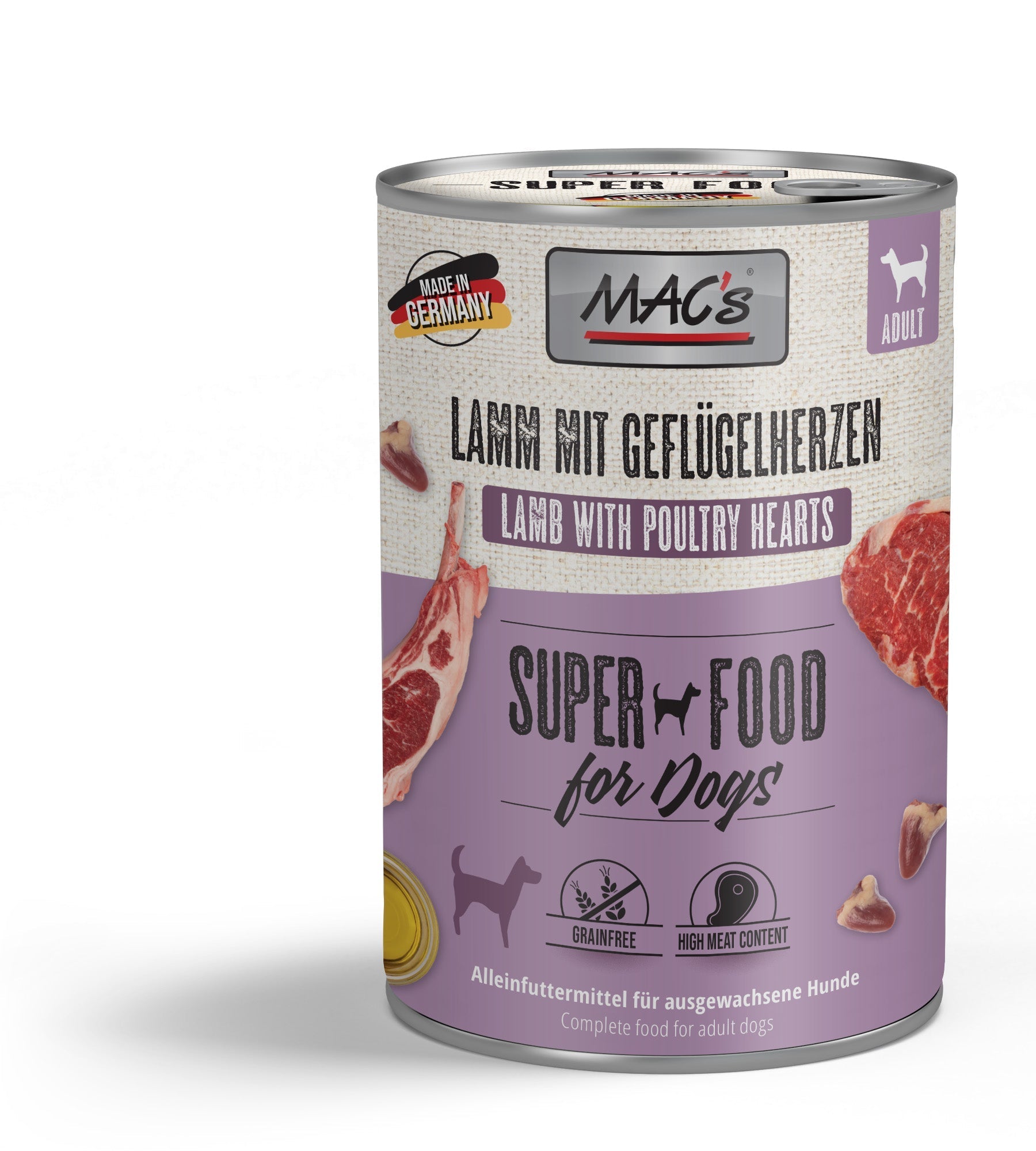 Artikel mit dem Namen MAC&#39;s Dog Lamm &amp; Geflügelherzen im Shop von zoo.de , dem Onlineshop für nachhaltiges Hundefutter und Katzenfutter.