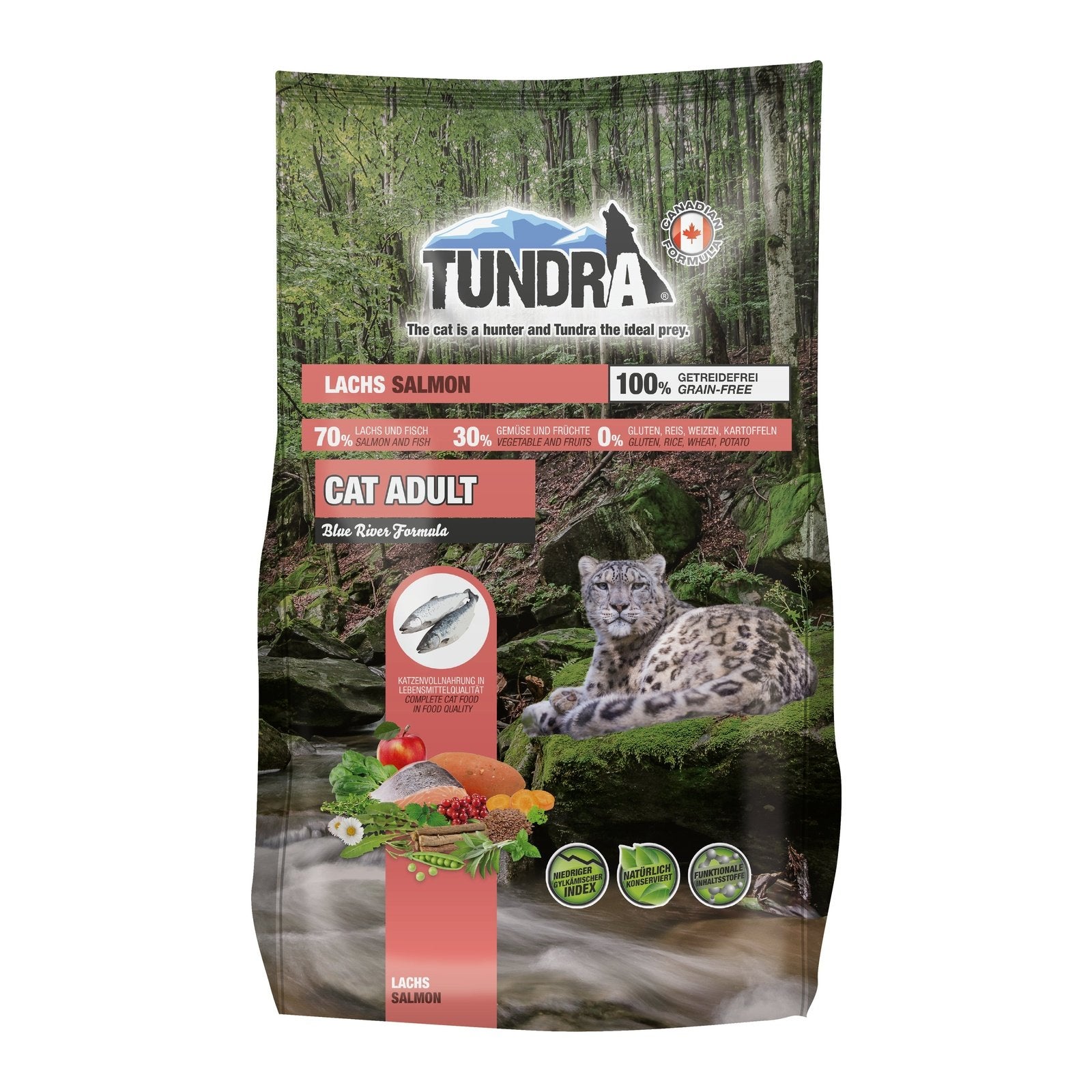 Artikel mit dem Namen Tundra Katze Salmon Trockenfutter im Shop von zoo.de , dem Onlineshop für nachhaltiges Hundefutter und Katzenfutter.
