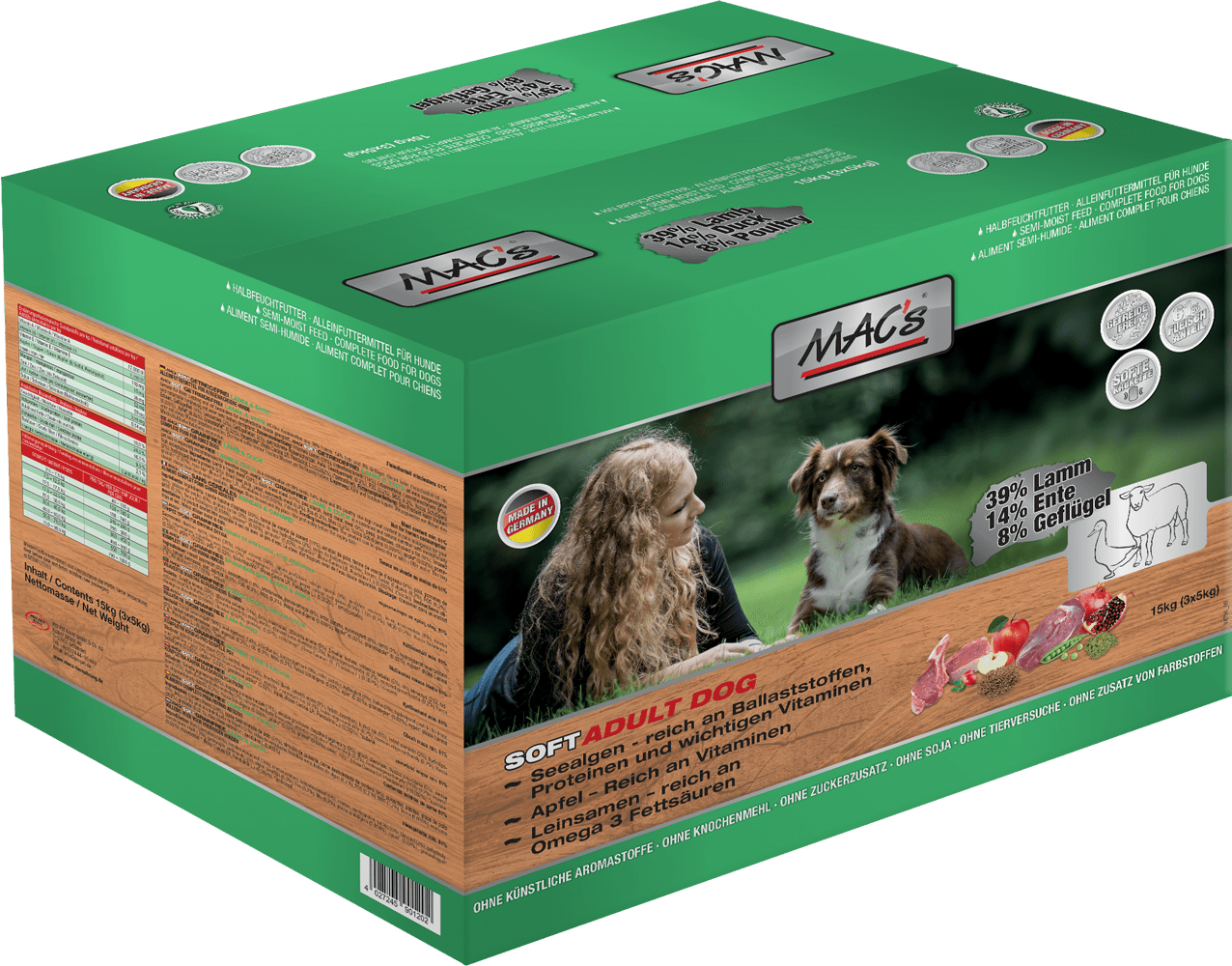 Artikel mit dem Namen MAC&#39;s Dog Soft Lamm im Shop von zoo.de , dem Onlineshop für nachhaltiges Hundefutter und Katzenfutter.