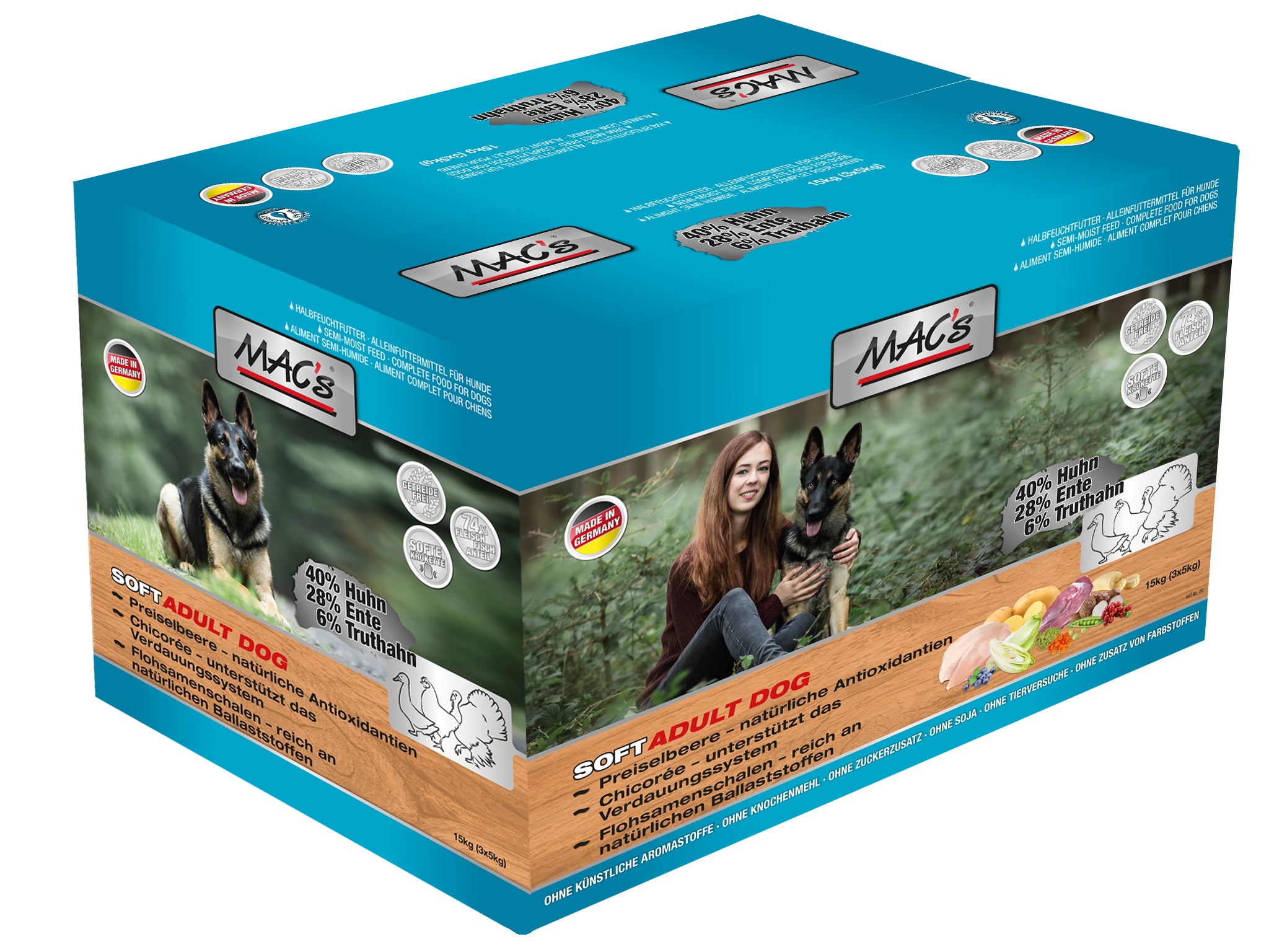 Artikel mit dem Namen MAC's Soft Grain Free im Shop von zoo.de , dem Onlineshop für nachhaltiges Hundefutter und Katzenfutter.