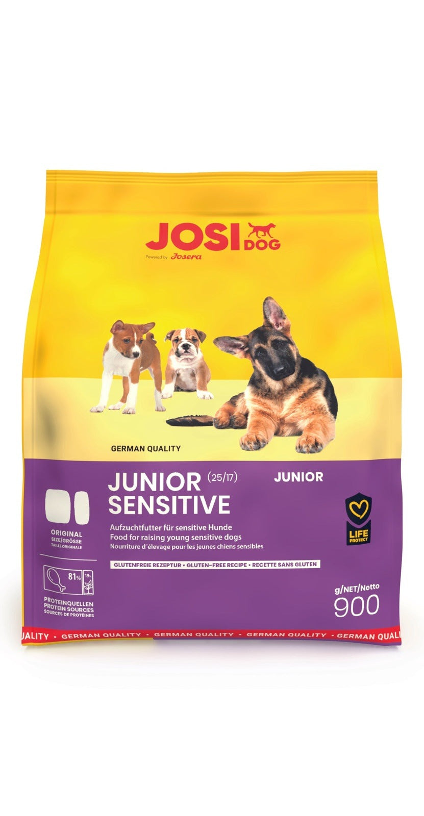 Artikel mit dem Namen JosiDog Junior Sensitive im Shop von zoo.de , dem Onlineshop für nachhaltiges Hundefutter und Katzenfutter.