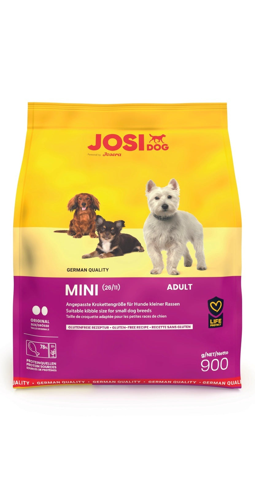 Artikel mit dem Namen JosiDog Mini im Shop von zoo.de , dem Onlineshop für nachhaltiges Hundefutter und Katzenfutter.