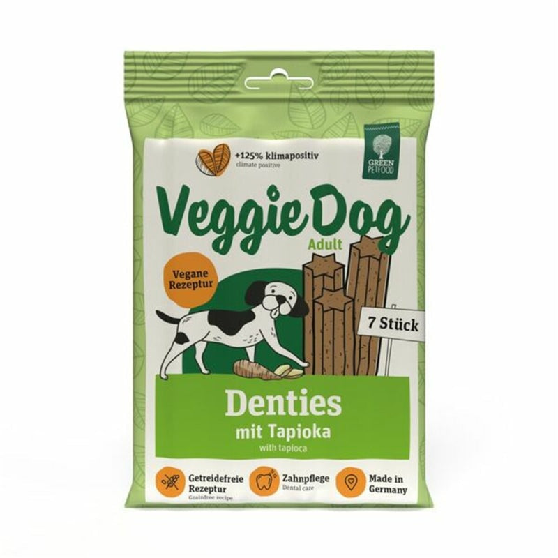 Artikel mit dem Namen VeggieDog Denties im Shop von zoo.de , dem Onlineshop für nachhaltiges Hundefutter und Katzenfutter.