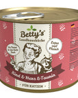 Artikel mit dem Namen Betty's Katze Rind & Herz im Shop von zoo.de , dem Onlineshop für nachhaltiges Hundefutter und Katzenfutter.