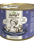 Artikel mit dem Namen Betty's Katze Huhn & Fasan Borretschöl im Shop von zoo.de , dem Onlineshop für nachhaltiges Hundefutter und Katzenfutter.