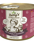 Artikel mit dem Namen Betty's Katze Truthahn und Borretschöl im Shop von zoo.de , dem Onlineshop für nachhaltiges Hundefutter und Katzenfutter.