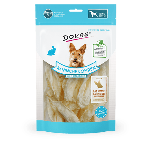 Artikel mit dem Namen Dokas Kaninchenohr ohne Fell im Shop von zoo.de , dem Onlineshop für nachhaltiges Hundefutter und Katzenfutter.