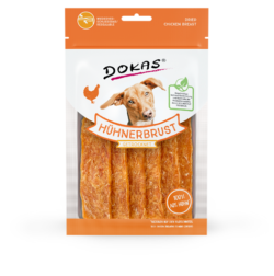 Artikel mit dem Namen Dokas Hühnerbrust getrocknet im Shop von zoo.de , dem Onlineshop für nachhaltiges Hundefutter und Katzenfutter.