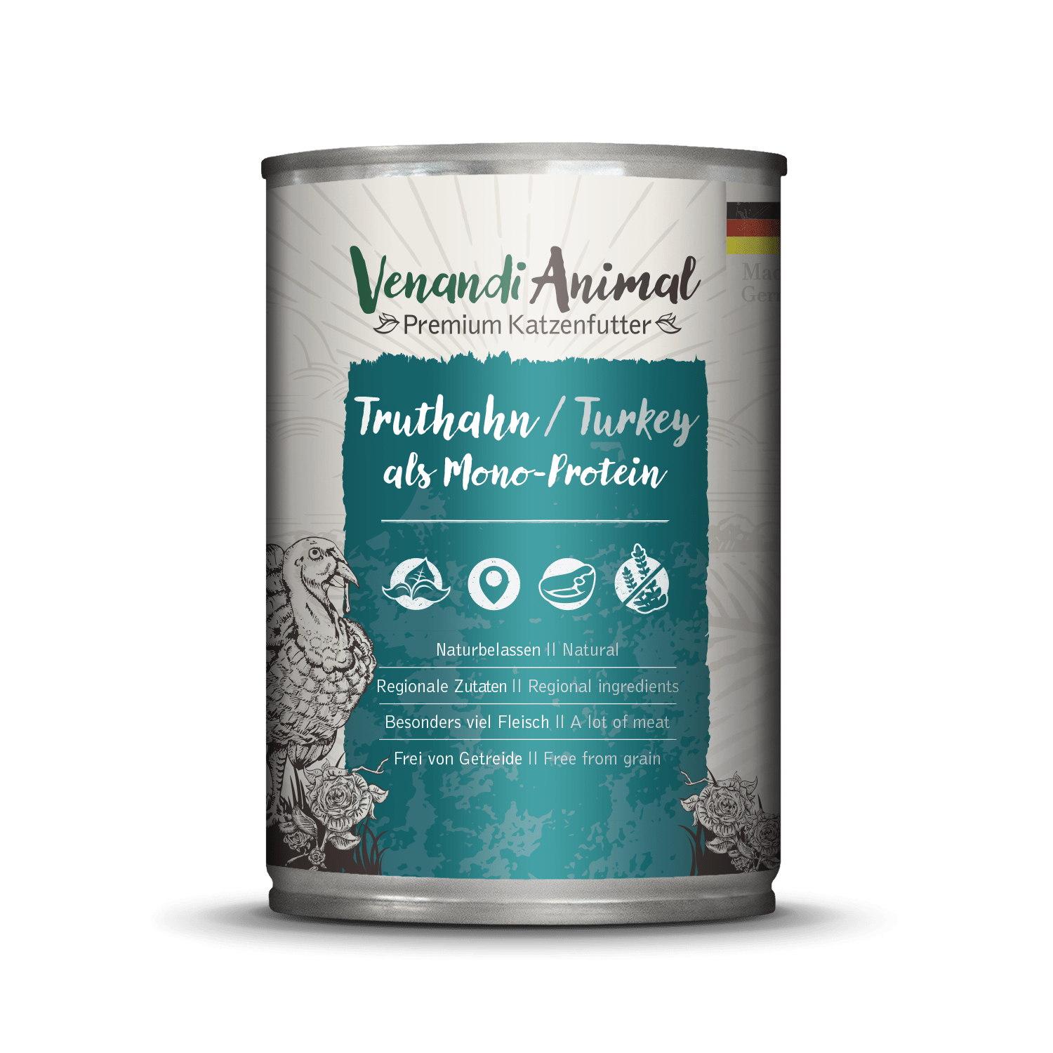 Artikel mit dem Namen Venandi Animal - Truthahn als Monoprotein im Shop von zoo.de , dem Onlineshop für nachhaltiges Hundefutter und Katzenfutter.