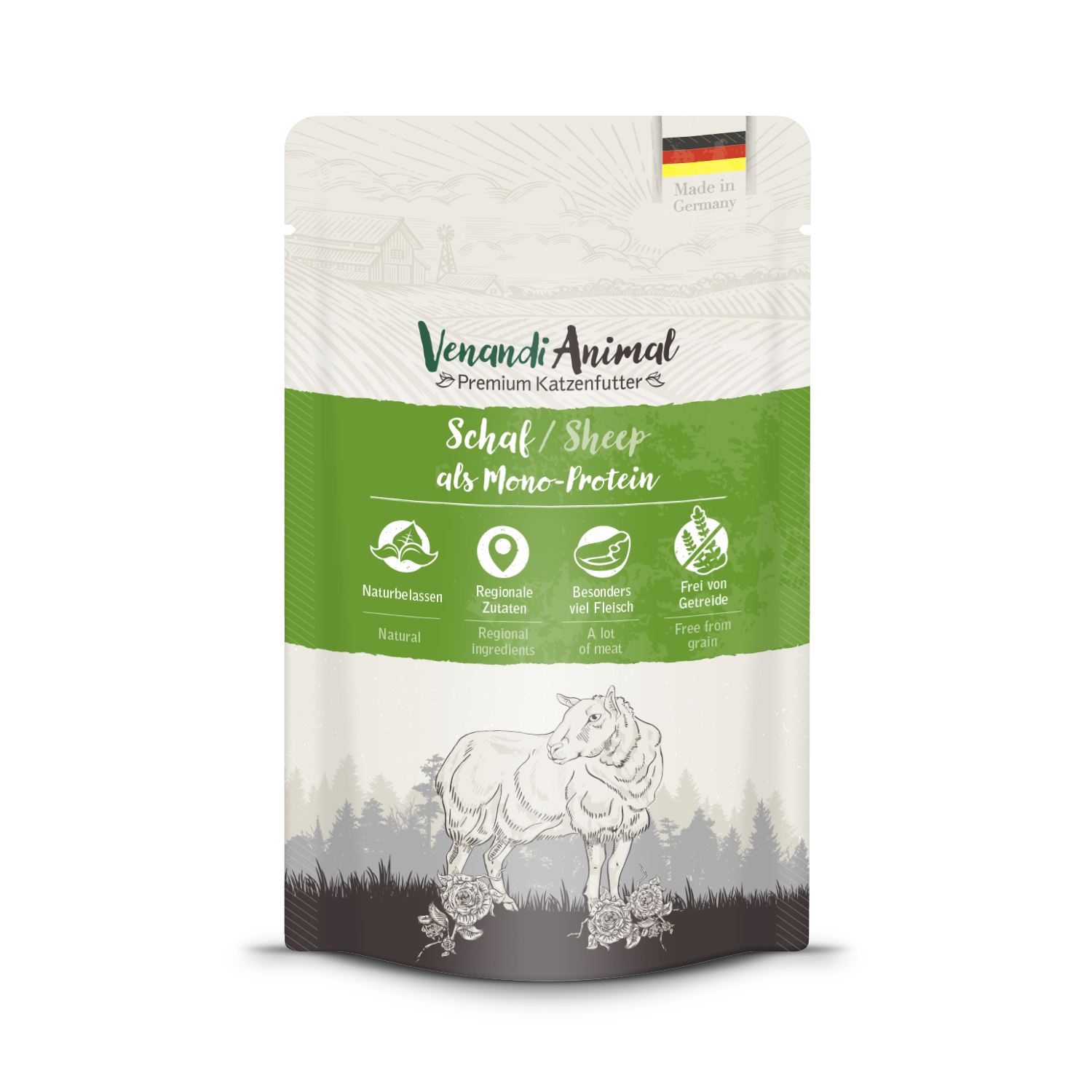 Artikel mit dem Namen Venandi Animal - Schaf als Monoprotein im Shop von zoo.de , dem Onlineshop für nachhaltiges Hundefutter und Katzenfutter.