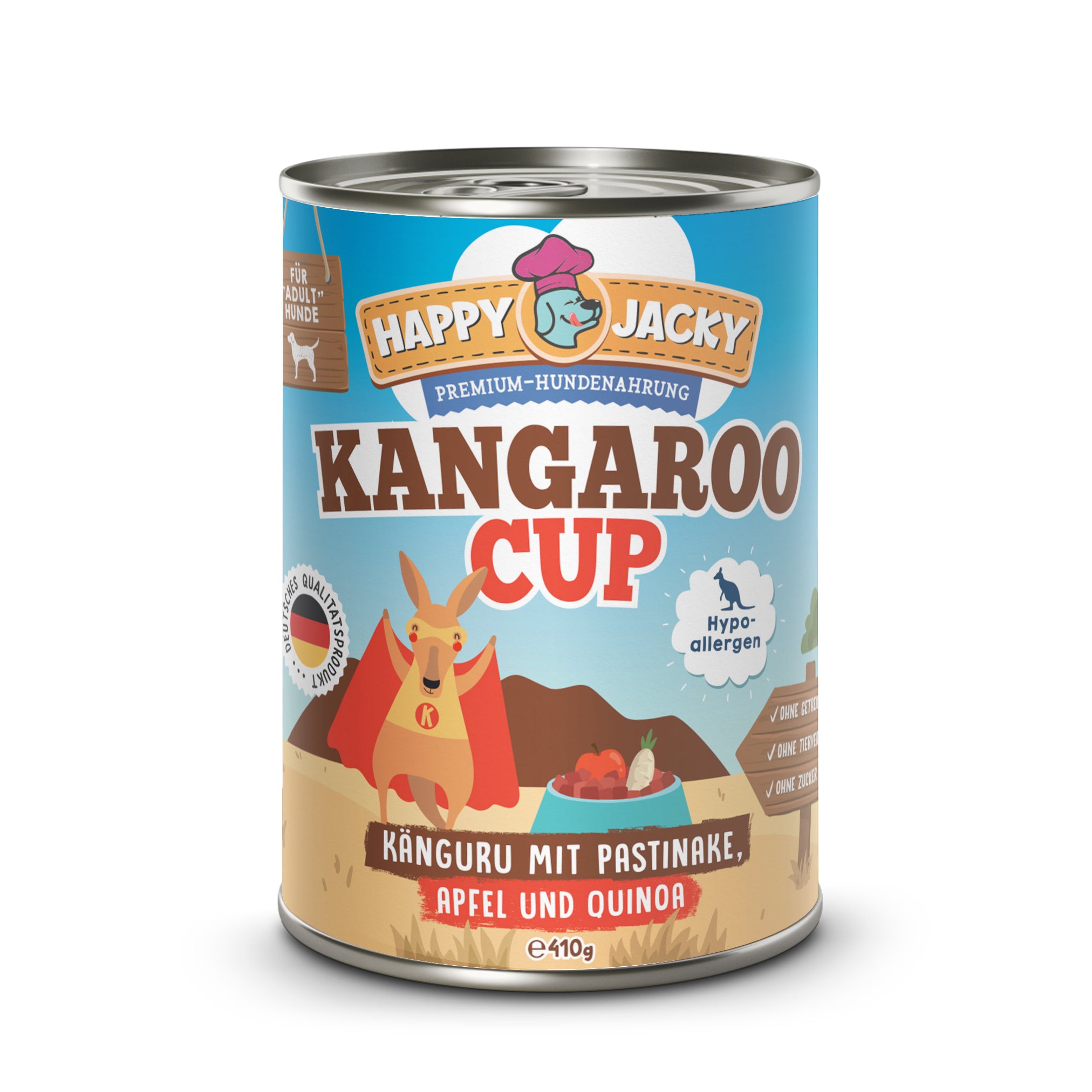 Artikel mit dem Namen Happy Jacky Kangaroo Cup im Shop von zoo.de , dem Onlineshop für nachhaltiges Hundefutter und Katzenfutter.