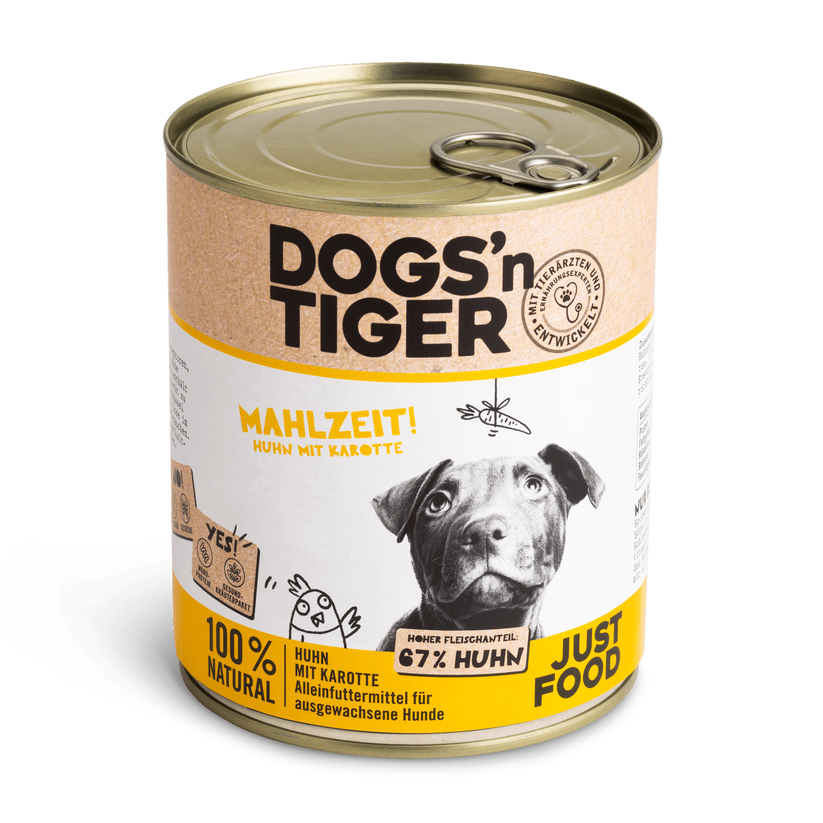 Artikel mit dem Namen Dogs&#39;n Tiger Hund Mahlzeit! im Shop von zoo.de , dem Onlineshop für nachhaltiges Hundefutter und Katzenfutter.