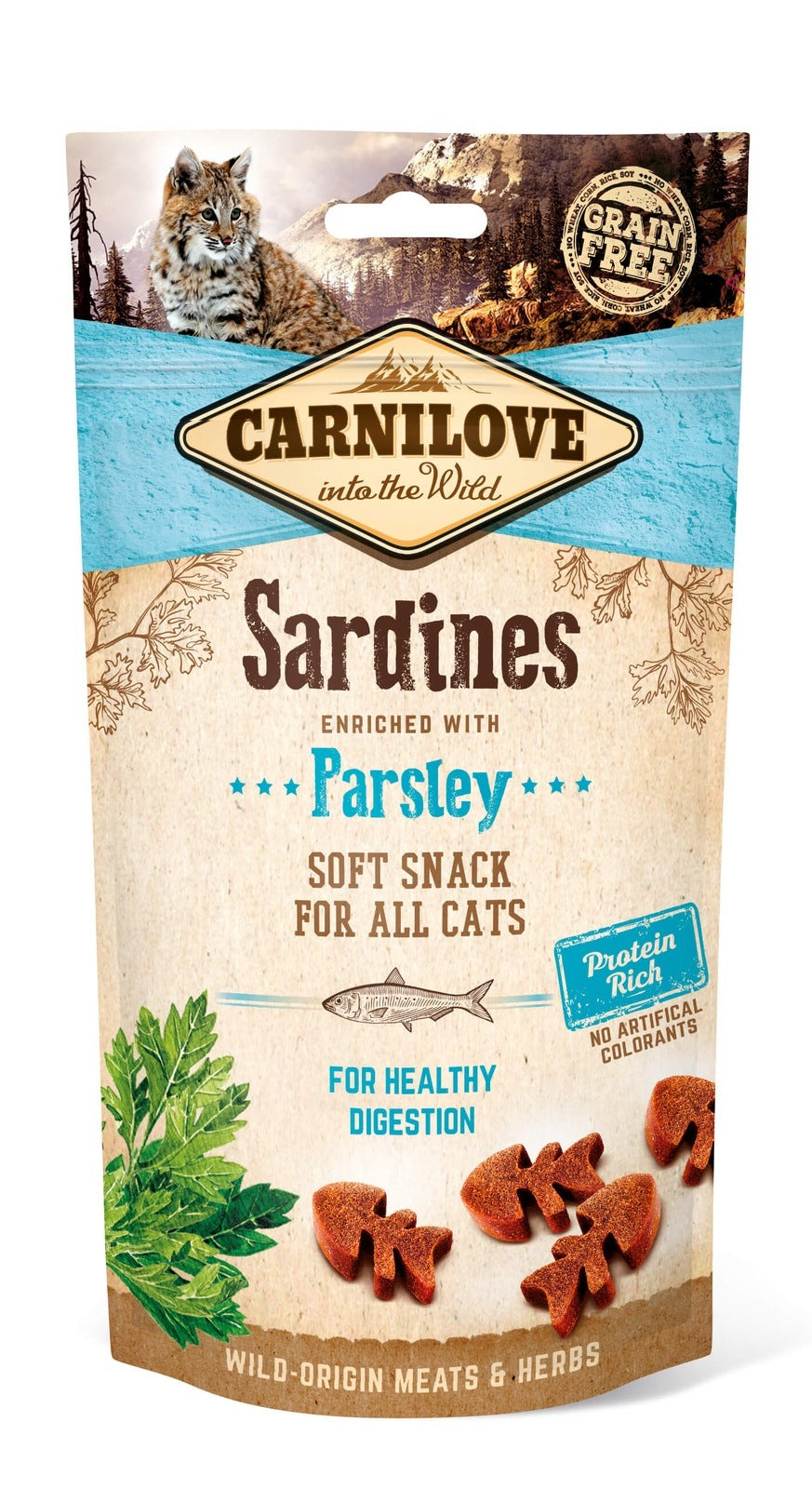 Artikel mit dem Namen Carnilove Cat Soft Snack - Sardine im Shop von zoo.de , dem Onlineshop für nachhaltiges Hundefutter und Katzenfutter.