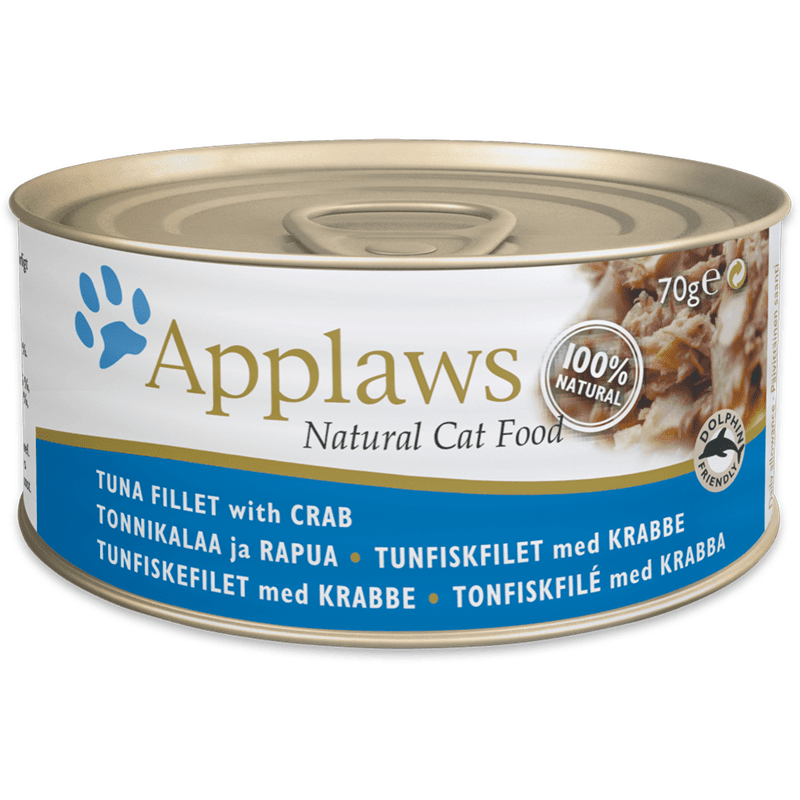 Artikel mit dem Namen Applaws Cat Thunfischfilet & Krabbe im Shop von zoo.de , dem Onlineshop für nachhaltiges Hundefutter und Katzenfutter.