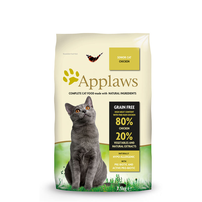 Artikel mit dem Namen Applaws Cat Trockenfutter Senior Huhn im Shop von zoo.de , dem Onlineshop für nachhaltiges Hundefutter und Katzenfutter.