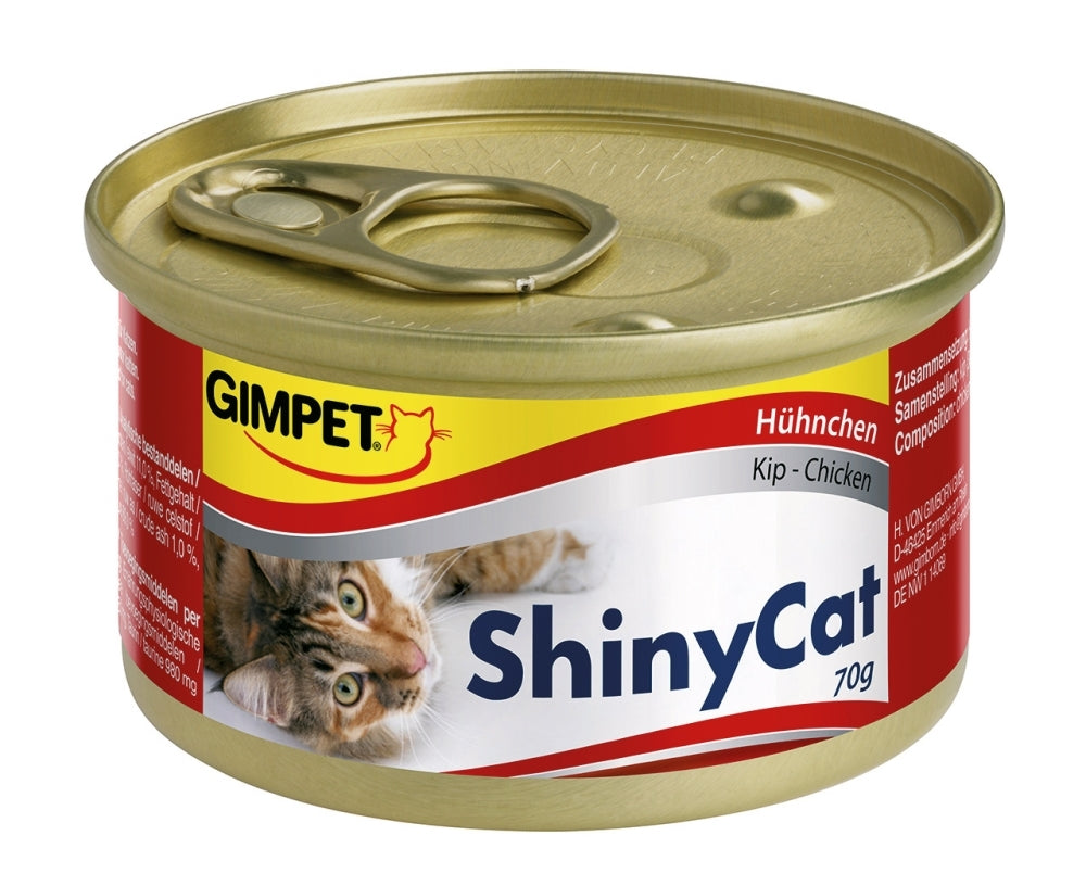 Artikel mit dem Namen Gimpet ShinyCat Hühnchen im Shop von zoo.de , dem Onlineshop für nachhaltiges Hundefutter und Katzenfutter.