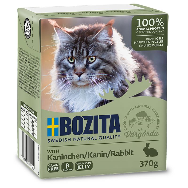 Artikel mit dem Namen Bozita Katze Chunks mit Kaninchen im Shop von zoo.de , dem Onlineshop für nachhaltiges Hundefutter und Katzenfutter.