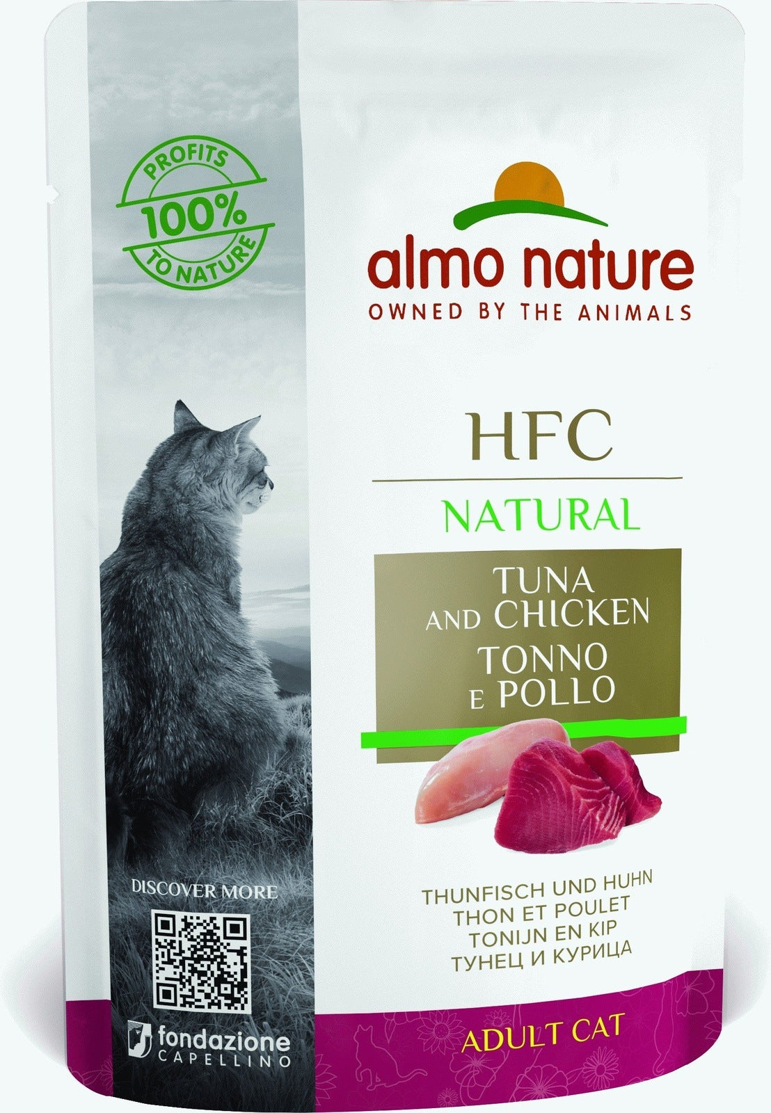 Artikel mit dem Namen Almo Nature Cat Classic Thunfisch und Huhn im Shop von zoo.de , dem Onlineshop für nachhaltiges Hundefutter und Katzenfutter.