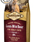 Artikel mit dem Namen Carnilove Cat Adult - Lamm & Wildschwein im Shop von zoo.de , dem Onlineshop für nachhaltiges Hundefutter und Katzenfutter.