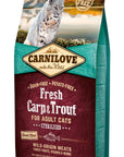 Artikel mit dem Namen Carnilove Cat Adult Fresh - Sterilised im Shop von zoo.de , dem Onlineshop für nachhaltiges Hundefutter und Katzenfutter.