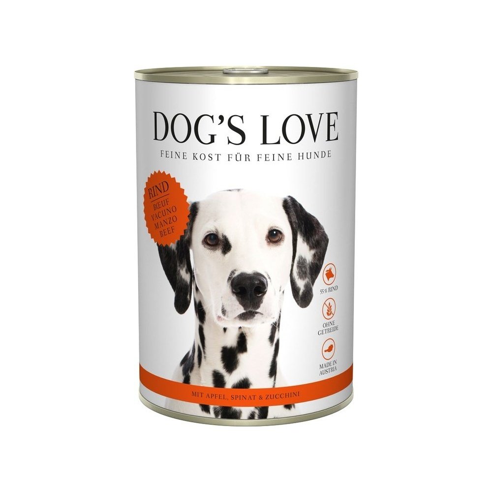 Artikel mit dem Namen DOG'S LOVE Rind im Shop von zoo.de , dem Onlineshop für nachhaltiges Hundefutter und Katzenfutter.