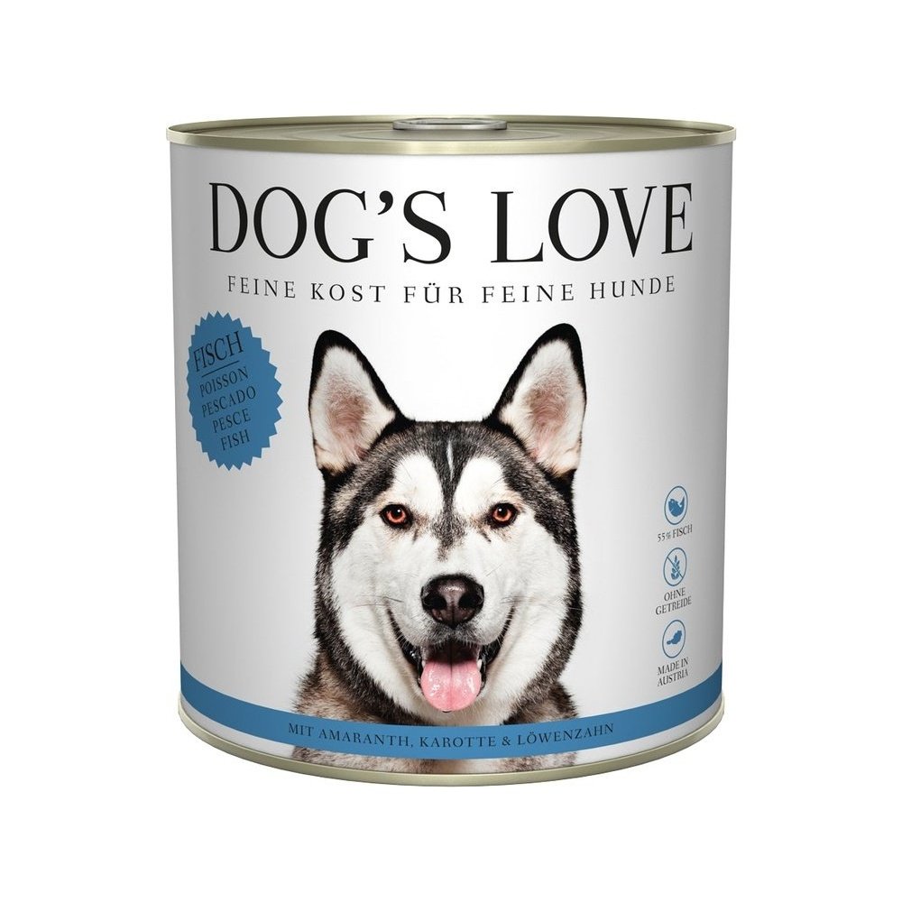 Artikel mit dem Namen DOG&#39;S LOVE Fisch im Shop von zoo.de , dem Onlineshop für nachhaltiges Hundefutter und Katzenfutter.
