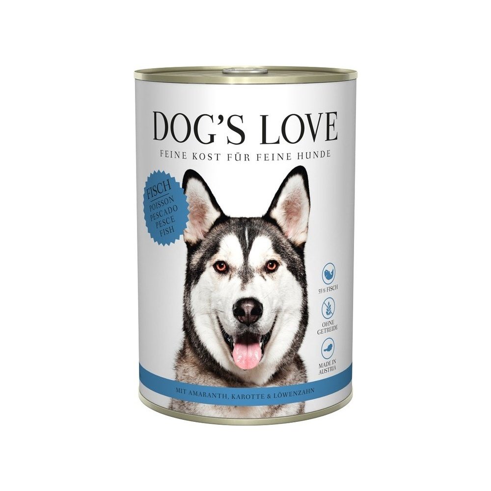 Artikel mit dem Namen DOG&#39;S LOVE Fisch im Shop von zoo.de , dem Onlineshop für nachhaltiges Hundefutter und Katzenfutter.