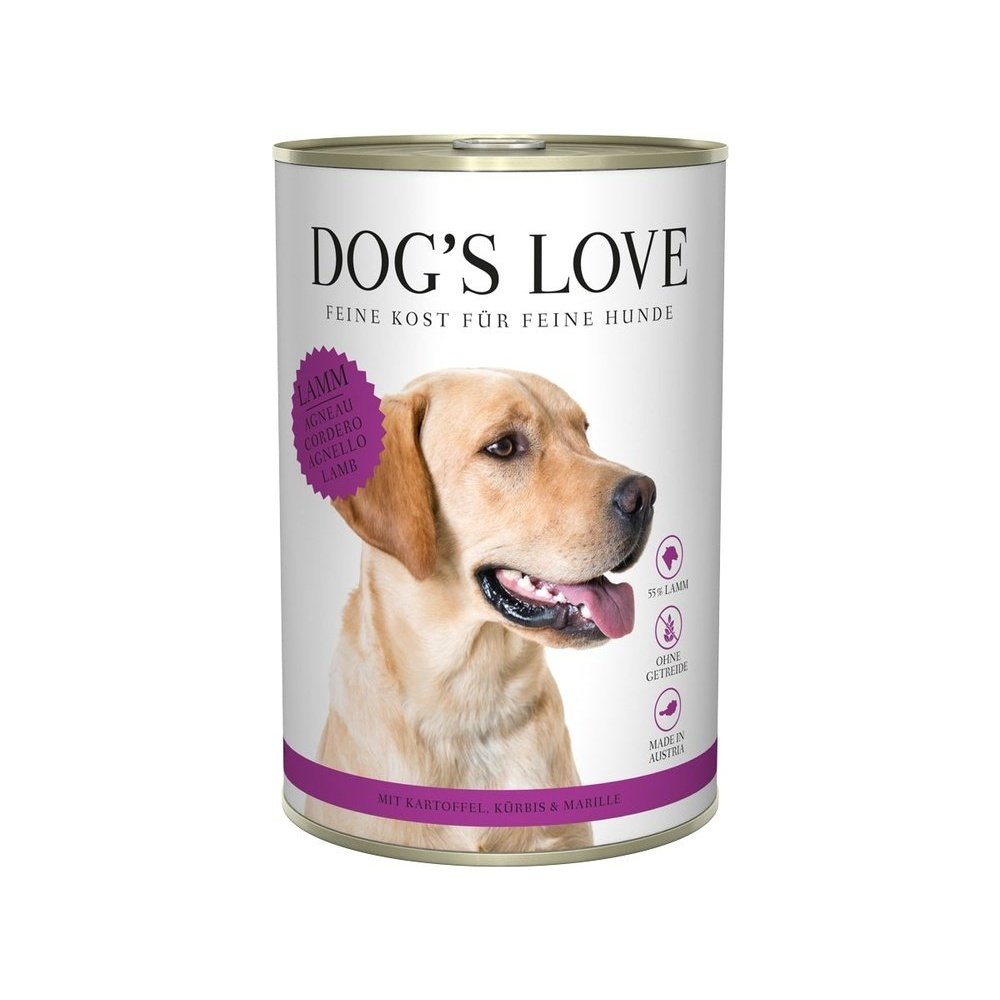 Artikel mit dem Namen DOG'S LOVE Lamm im Shop von zoo.de , dem Onlineshop für nachhaltiges Hundefutter und Katzenfutter.
