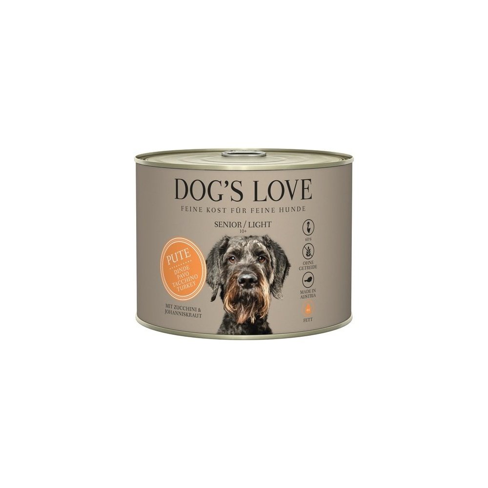 Artikel mit dem Namen DOG'S LOVE Senior Pute Light im Shop von zoo.de , dem Onlineshop für nachhaltiges Hundefutter und Katzenfutter.