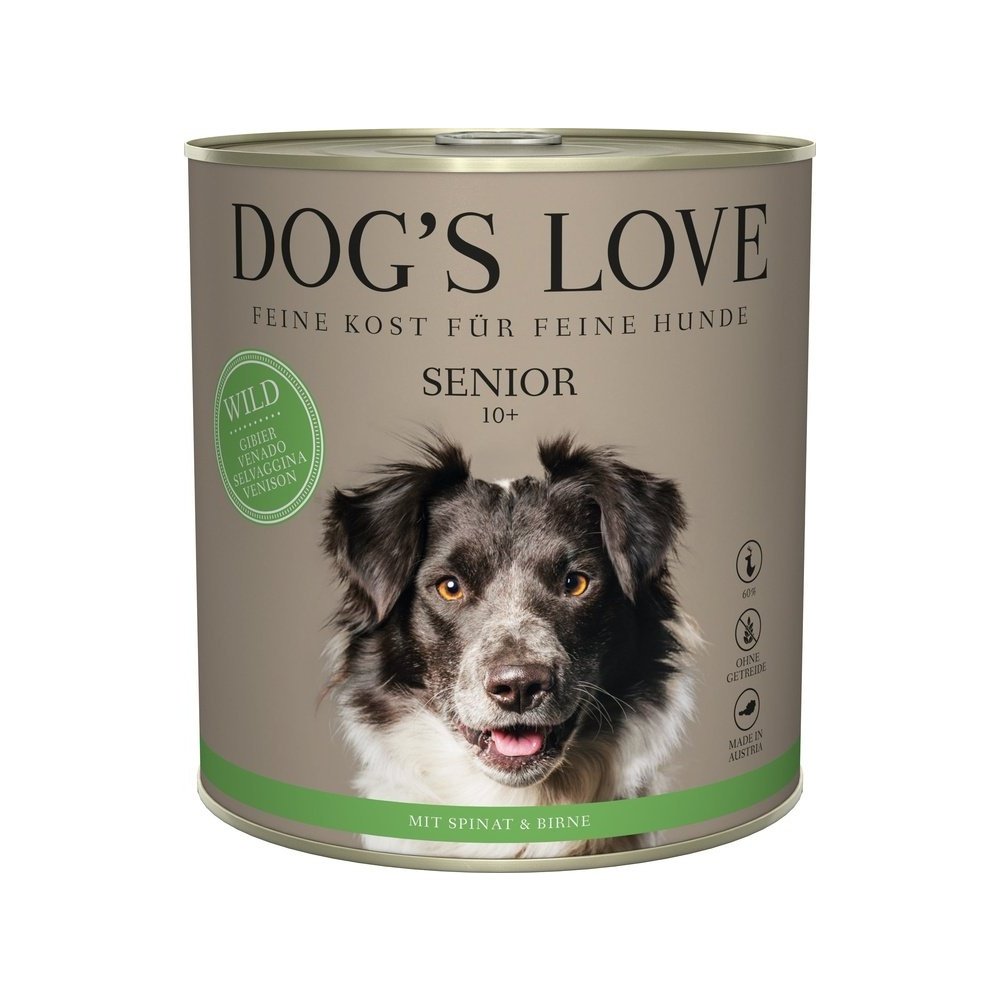 Artikel mit dem Namen DOG'S LOVE Senior Wild im Shop von zoo.de , dem Onlineshop für nachhaltiges Hundefutter und Katzenfutter.