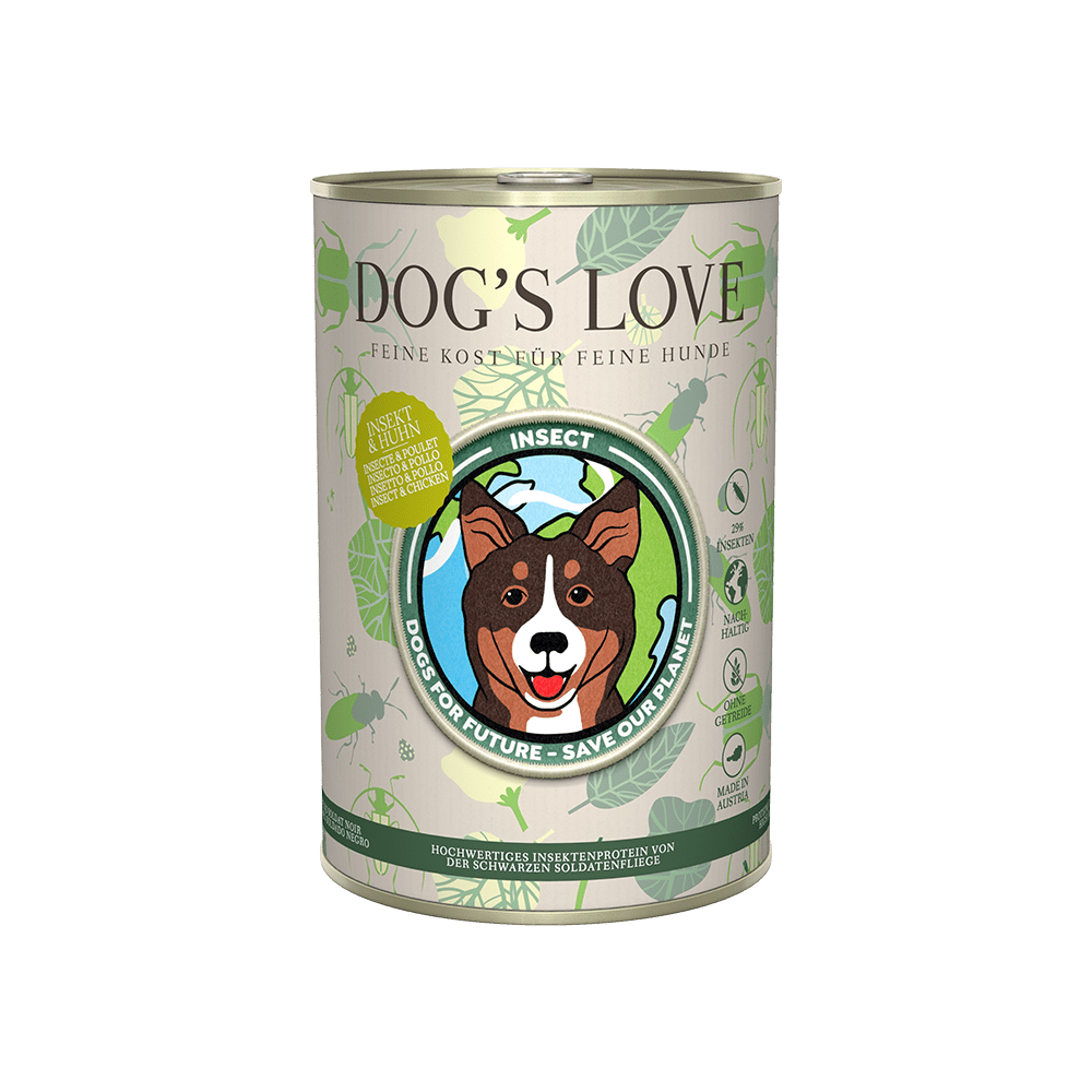 Artikel mit dem Namen DOG&#39;S LOVE INSEKT+Huhn im Shop von zoo.de , dem Onlineshop für nachhaltiges Hundefutter und Katzenfutter.