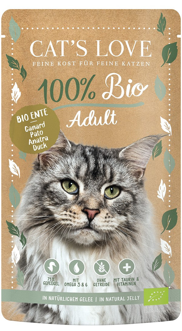 Artikel mit dem Namen CATSLOVE BIO Ente im Shop von zoo.de , dem Onlineshop für nachhaltiges Hundefutter und Katzenfutter.