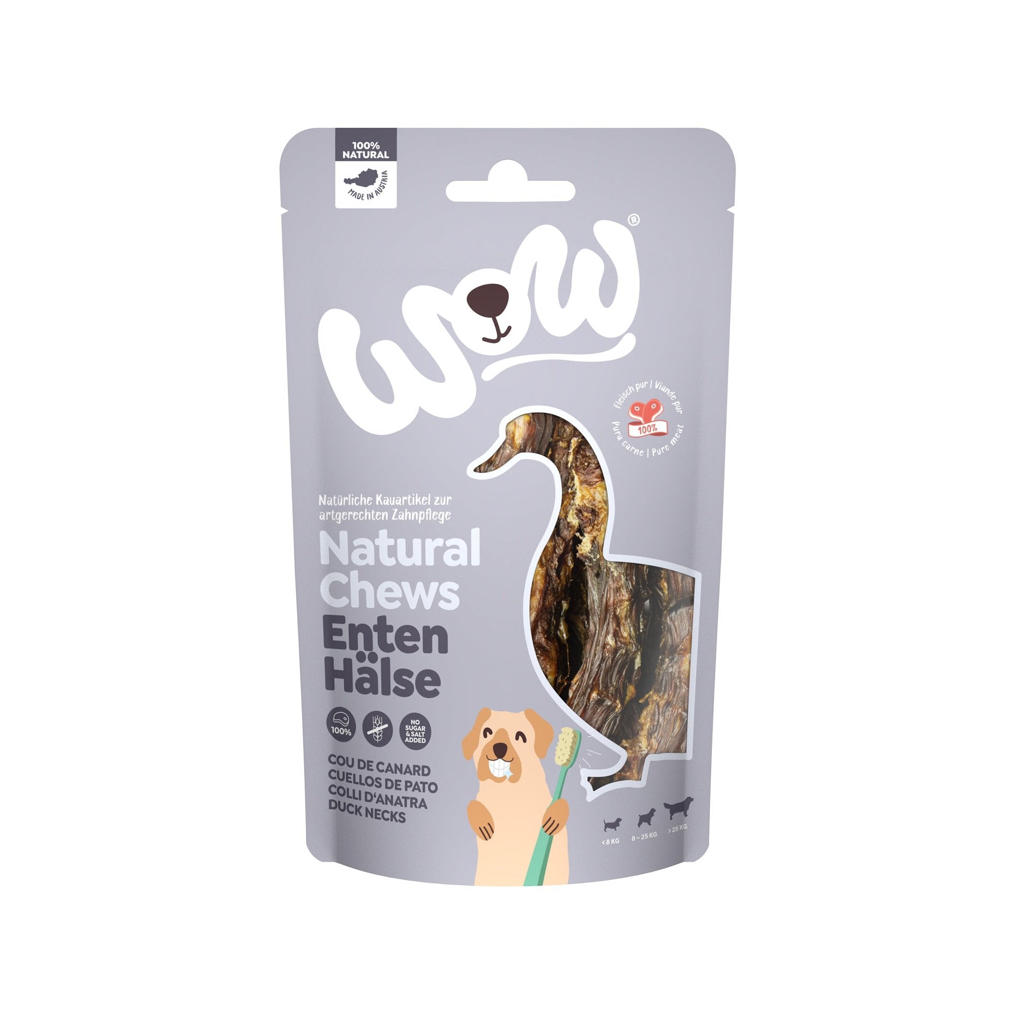 Artikel mit dem Namen WOW Entenhälse im Shop von zoo.de , dem Onlineshop für nachhaltiges Hundefutter und Katzenfutter.