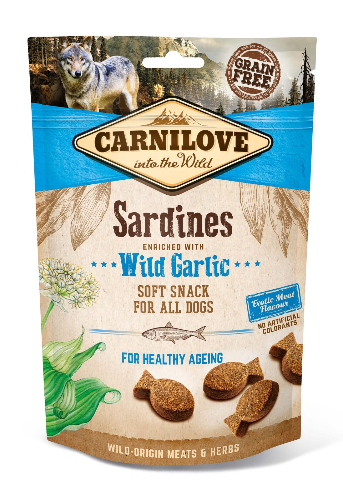 Artikel mit dem Namen Carnilove Dog Soft Snack - Sardinen im Shop von zoo.de , dem Onlineshop für nachhaltiges Hundefutter und Katzenfutter.