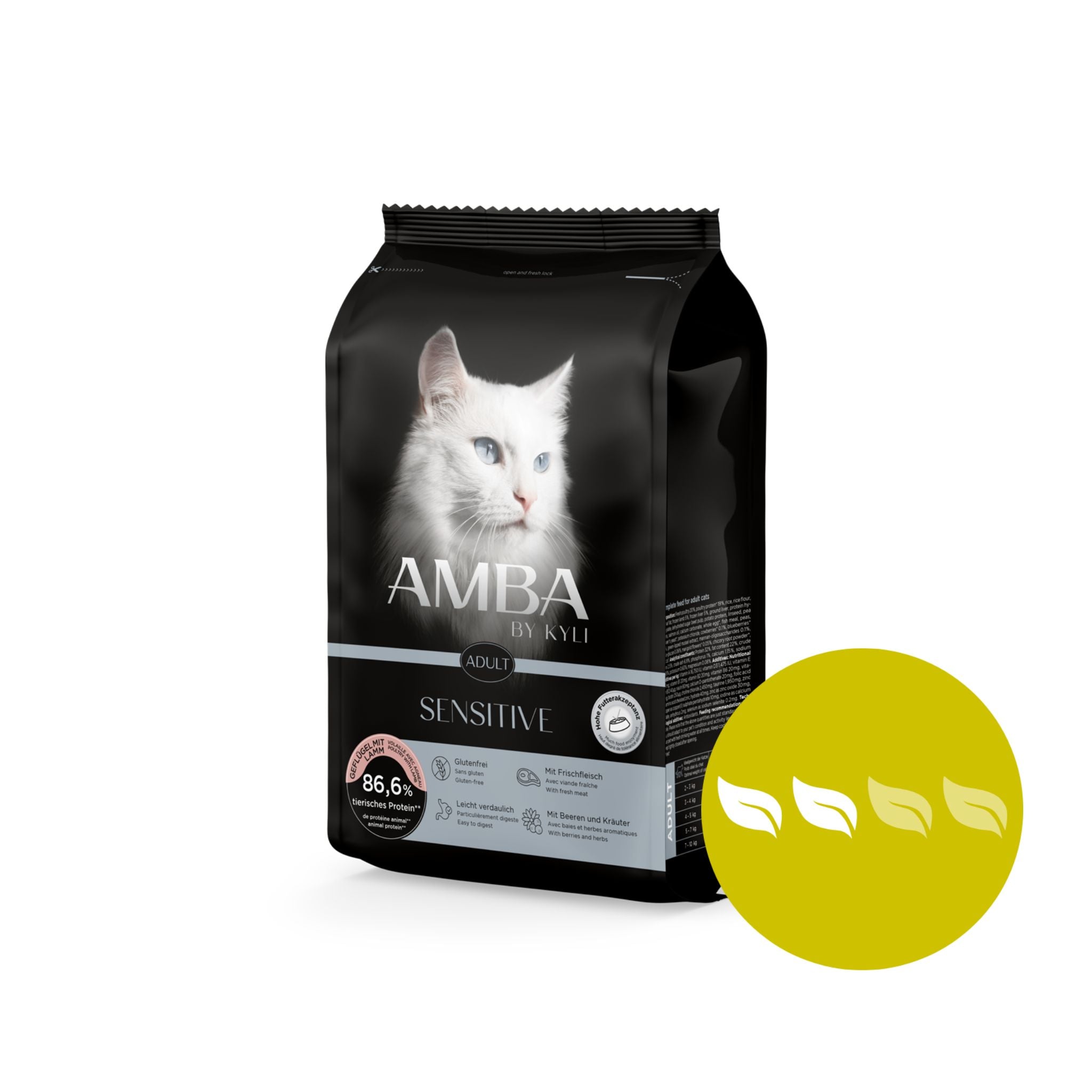 Artikel mit dem Namen AMBA by kyli Sensitive im Shop von zoo.de , dem Onlineshop für nachhaltiges Hundefutter und Katzenfutter.