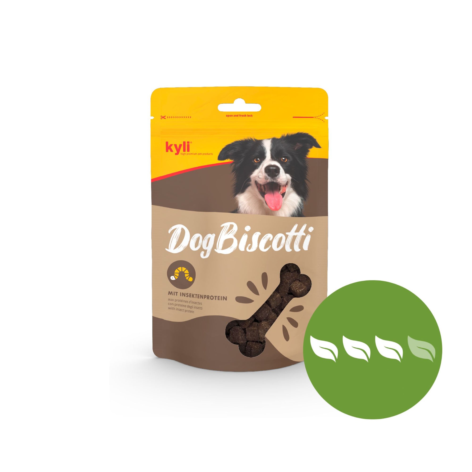 Artikel mit dem Namen kyli DogBiscotti mit Insektenprotein im Shop von zoo.de , dem Onlineshop für nachhaltiges Hundefutter und Katzenfutter.