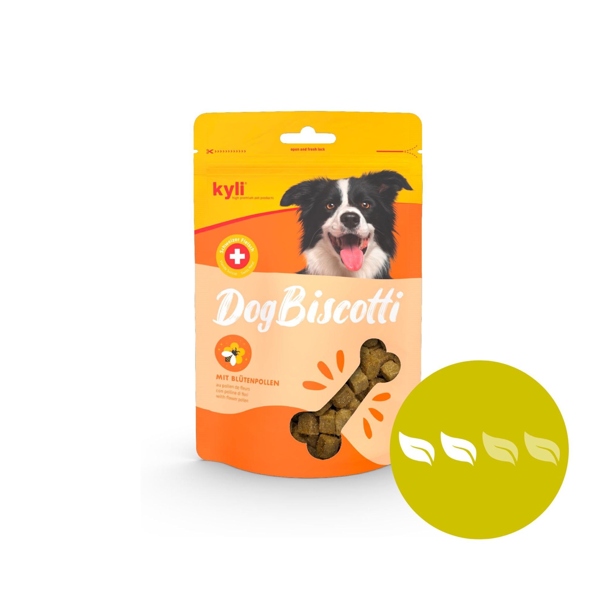Artikel mit dem Namen kyli DogBiscotti mit Blütenpollen im Shop von zoo.de , dem Onlineshop für nachhaltiges Hundefutter und Katzenfutter.