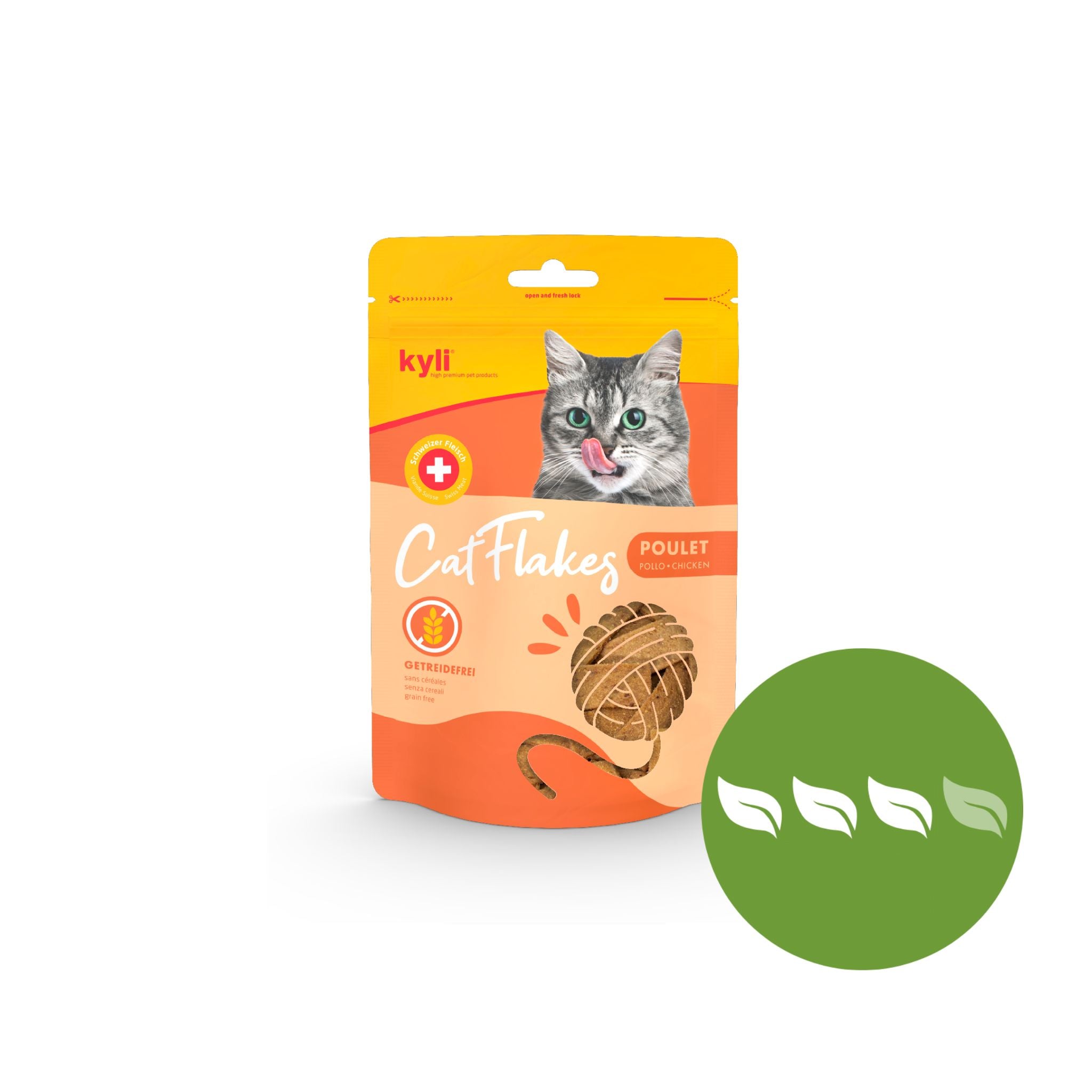 Artikel mit dem Namen kyli CatFlakes Poulet im Shop von zoo.de , dem Onlineshop für nachhaltiges Hundefutter und Katzenfutter.