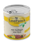 Artikel mit dem Namen LandFleisch Classic Geflügel & Reis extra mager mit Frischgemüse im Shop von zoo.de , dem Onlineshop für nachhaltiges Hundefutter und Katzenfutter.