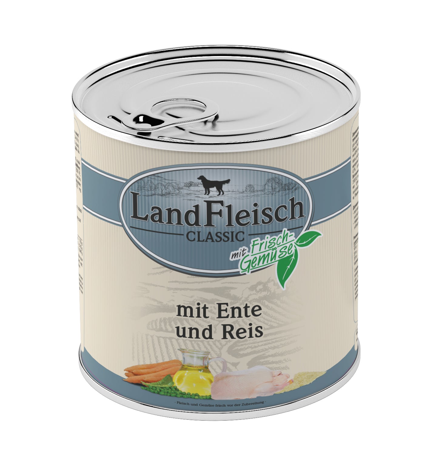 Artikel mit dem Namen LandFleisch Classic Ente & Reis mit Frischgemüse im Shop von zoo.de , dem Onlineshop für nachhaltiges Hundefutter und Katzenfutter.
