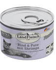 LandFleisch Cat Adult Pastete Rind & Pute mit Shrimps - zoo.de