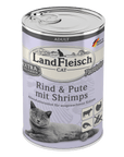 LandFleisch Cat Adult Pastete Rind & Pute mit Shrimps - zoo.de