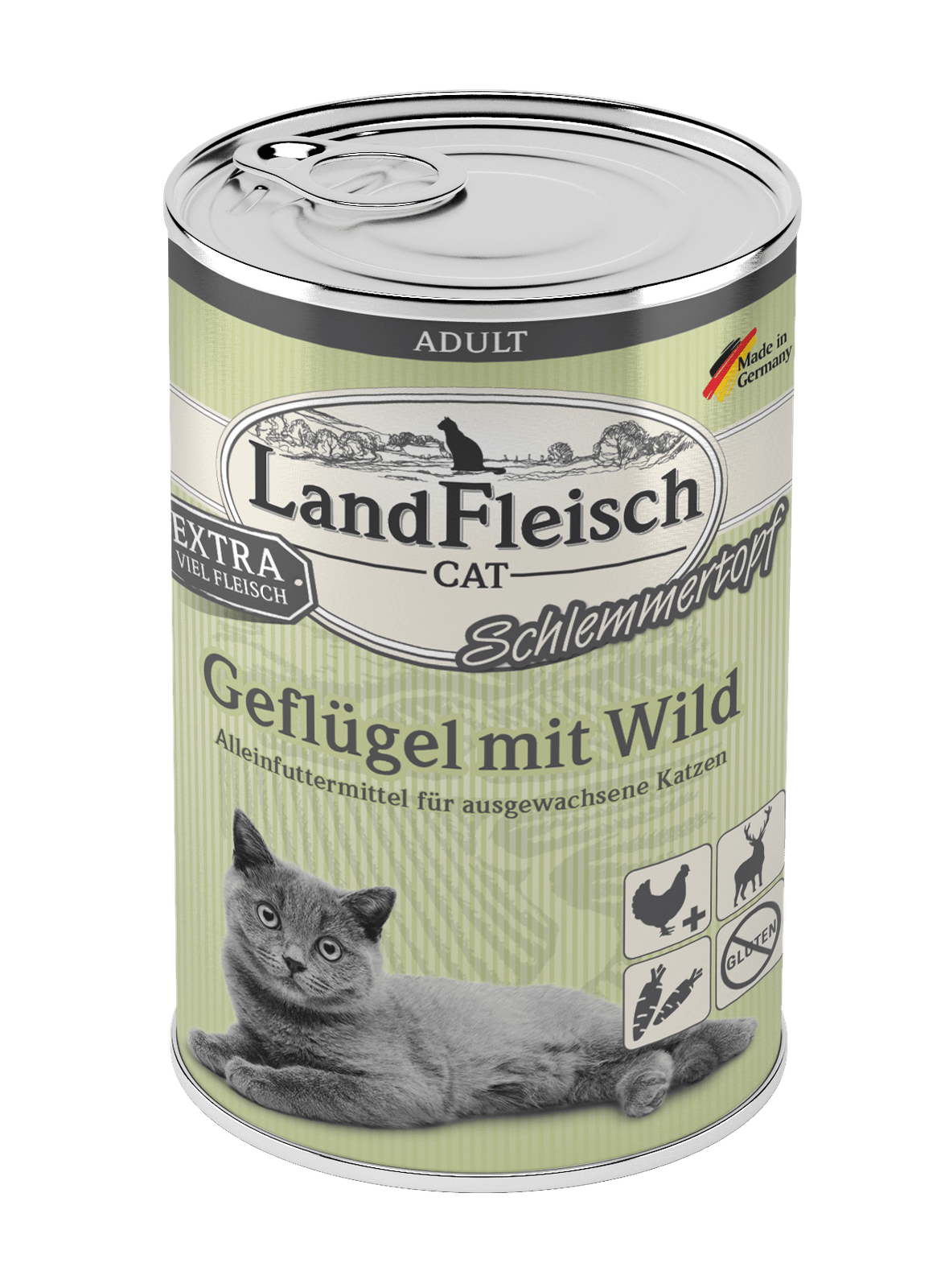 LandFleisch Cat Adult Schlemmertopf Geflügel mit Wild - zoo.de