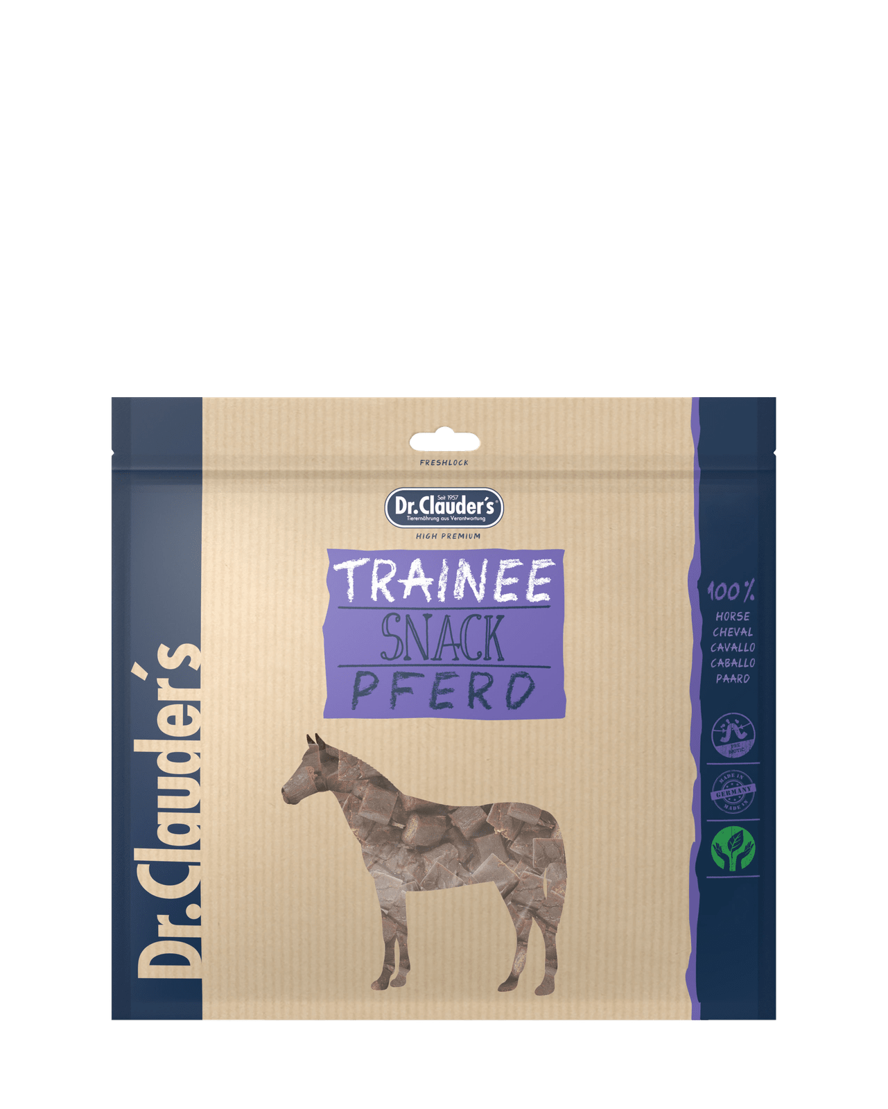 Artikel mit dem Namen Dr.Clauder's Dog Snack Trainee Pferdefleisch im Shop von zoo.de , dem Onlineshop für nachhaltiges Hundefutter und Katzenfutter.