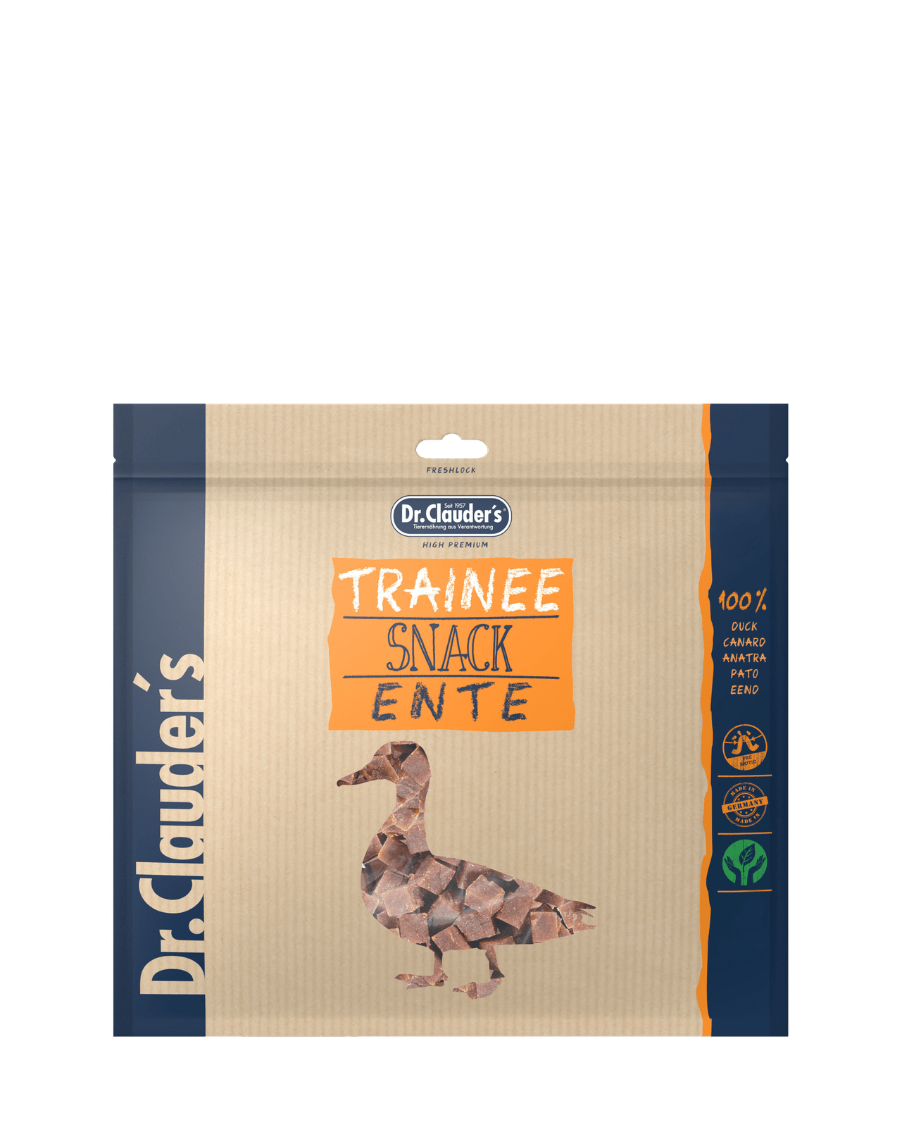 Artikel mit dem Namen Dr.Clauder's Dog Snack Trainee Entenfleisch im Shop von zoo.de , dem Onlineshop für nachhaltiges Hundefutter und Katzenfutter.