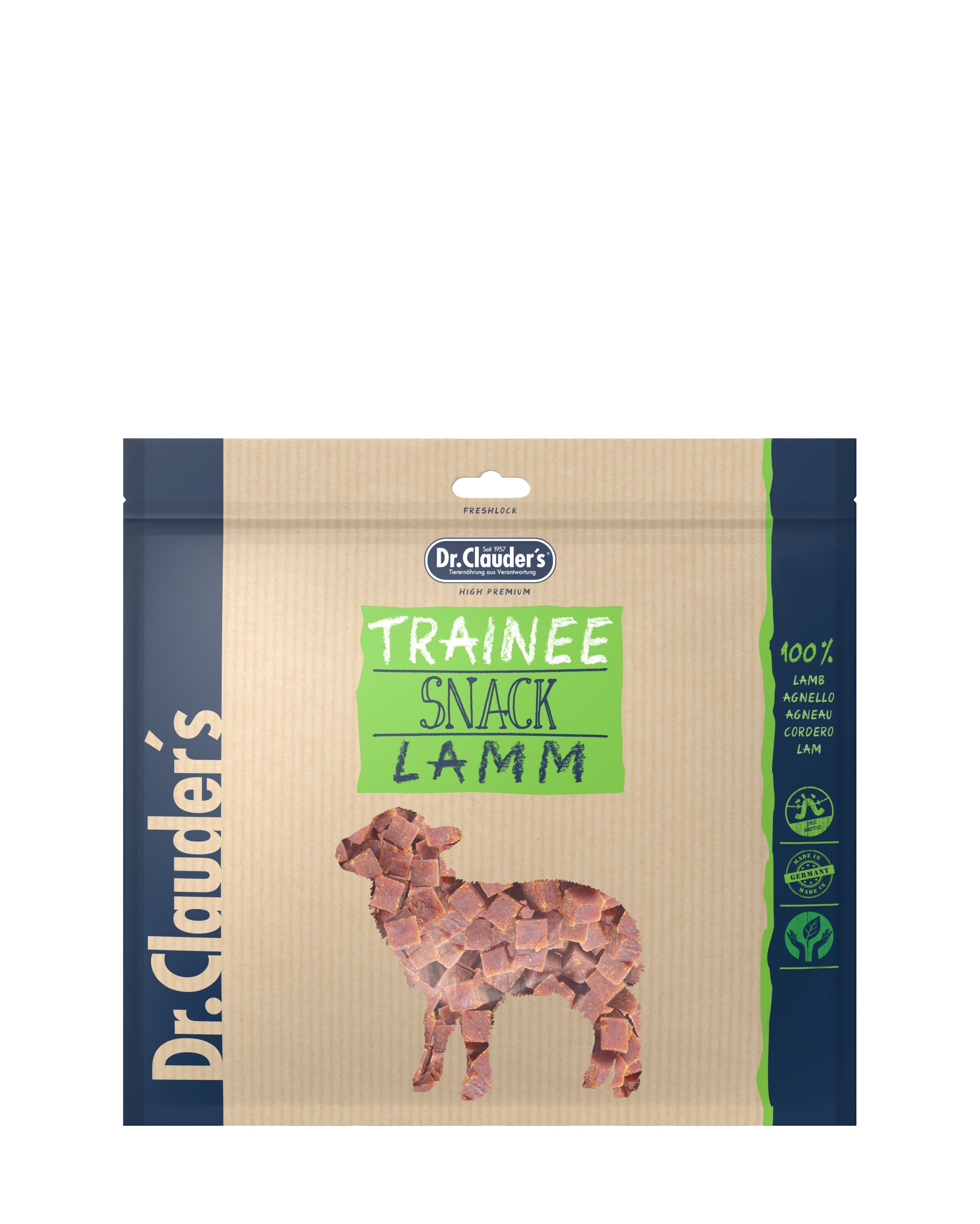 Artikel mit dem Namen Dr.Clauder&#39;s Dog Snack Trainee Lammfleisch im Shop von zoo.de , dem Onlineshop für nachhaltiges Hundefutter und Katzenfutter.